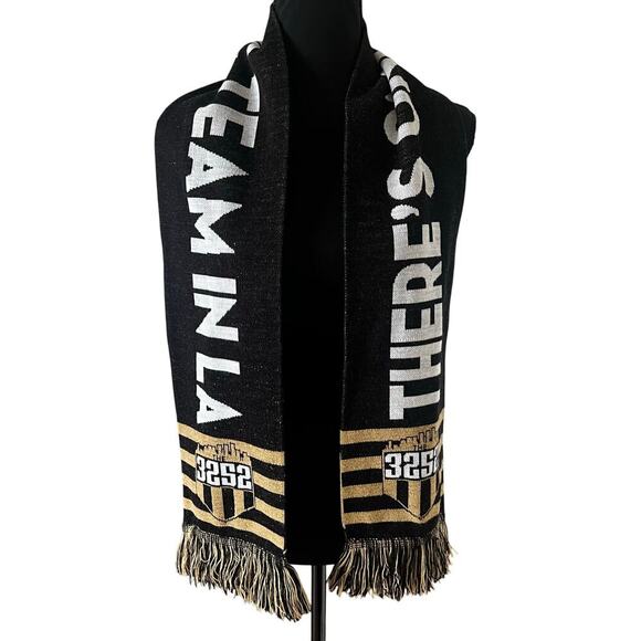 The 3252 Supporters Shield Scarf Unisex Black White Gold One Size - Picture 1 of 5